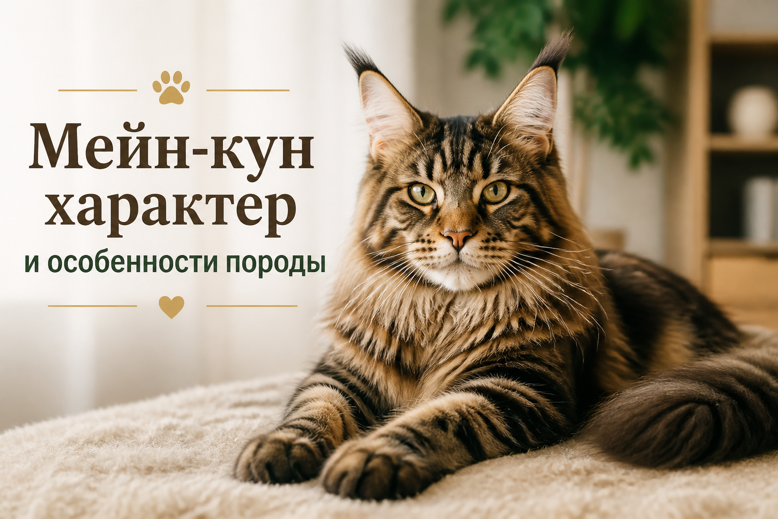 мейн-кун характер и особенности породы — иллюстрация к статье «мейн-кун характер и особенности породы»