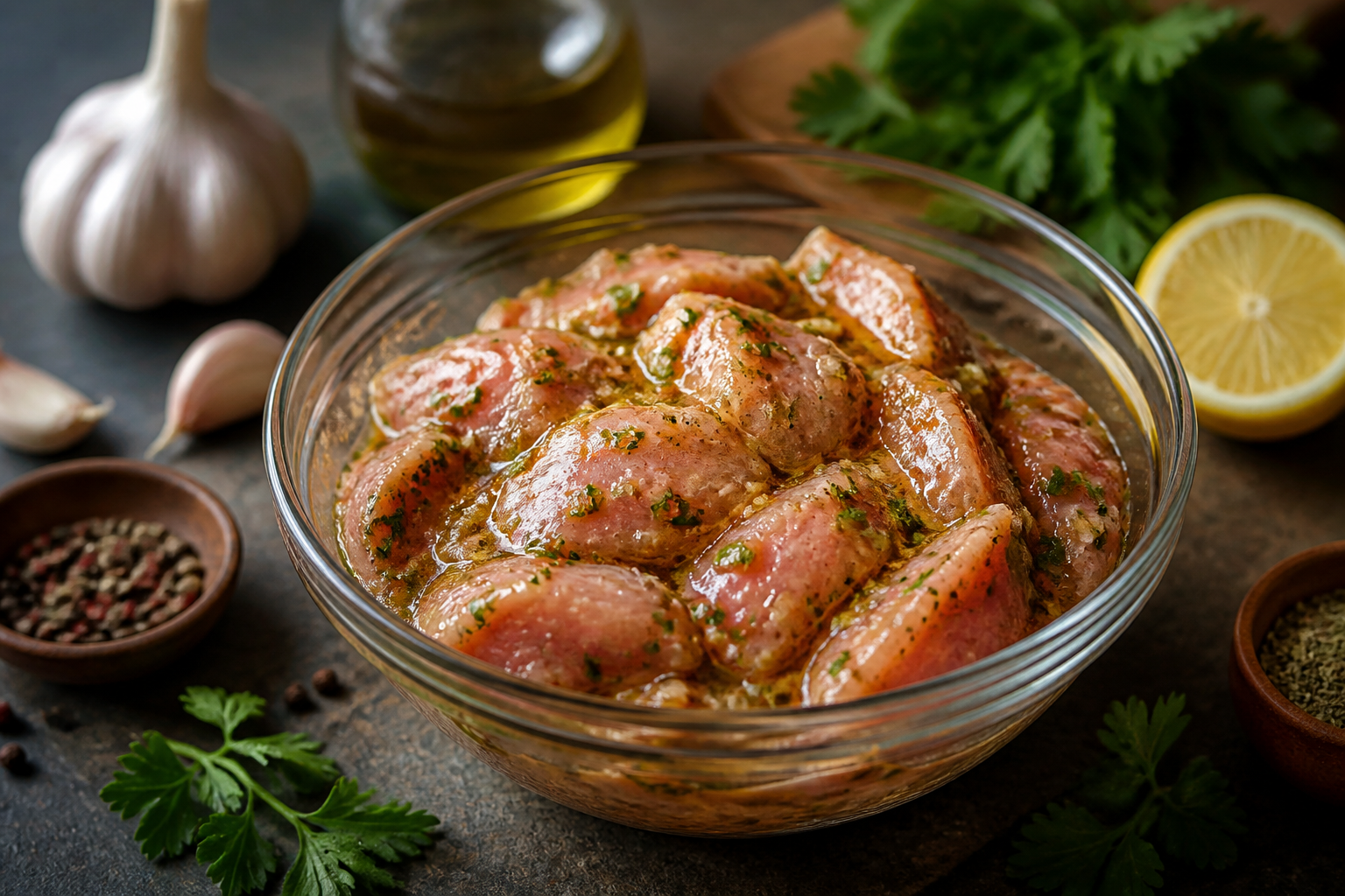 Маринад, который делает мясо сочным — иллюстрация к статье «рецепт вкуснейшей шаурмы»