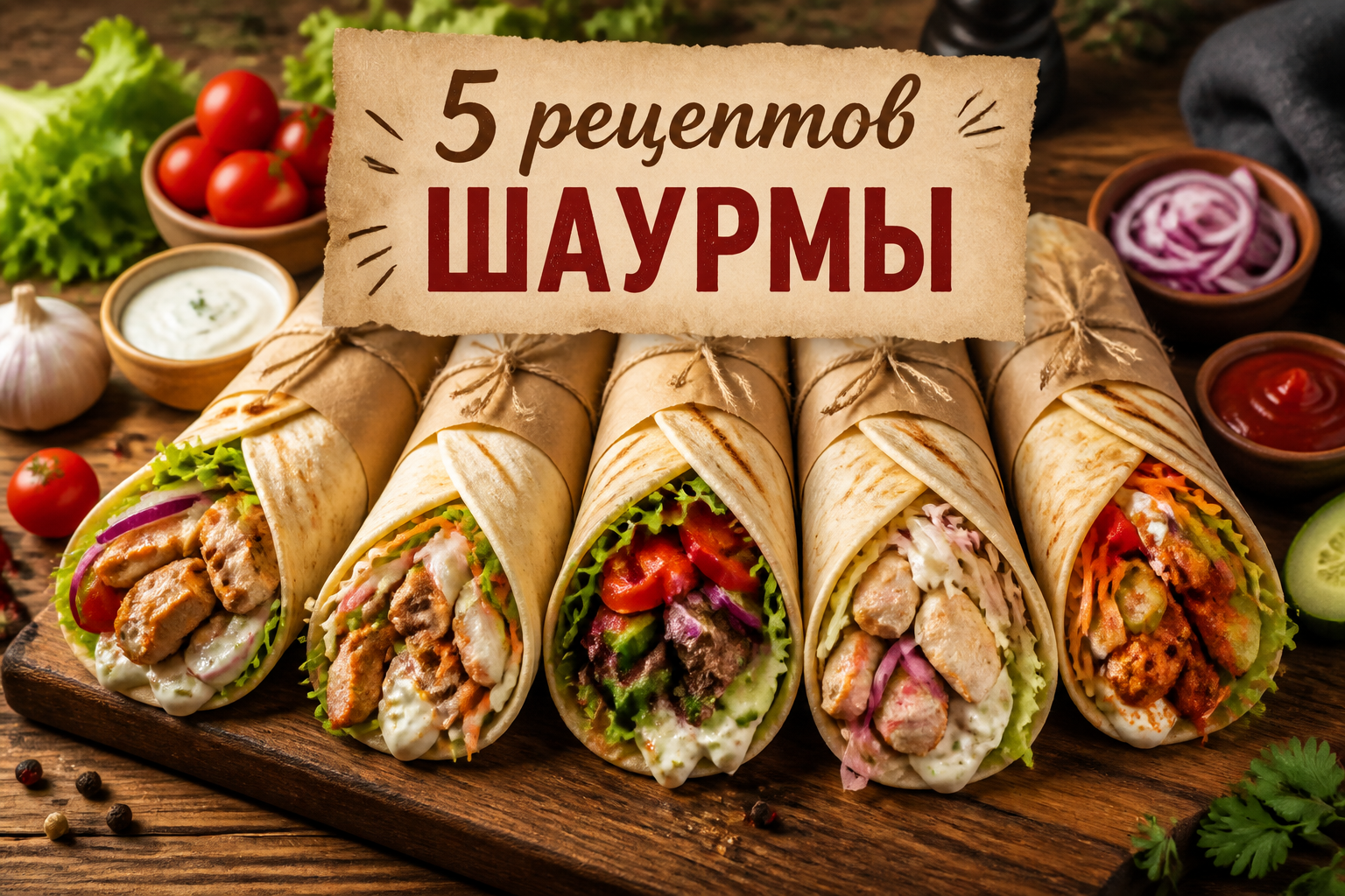 5 рецептов шаурмы — иллюстрация к статье «5 рецептов шаурмы»