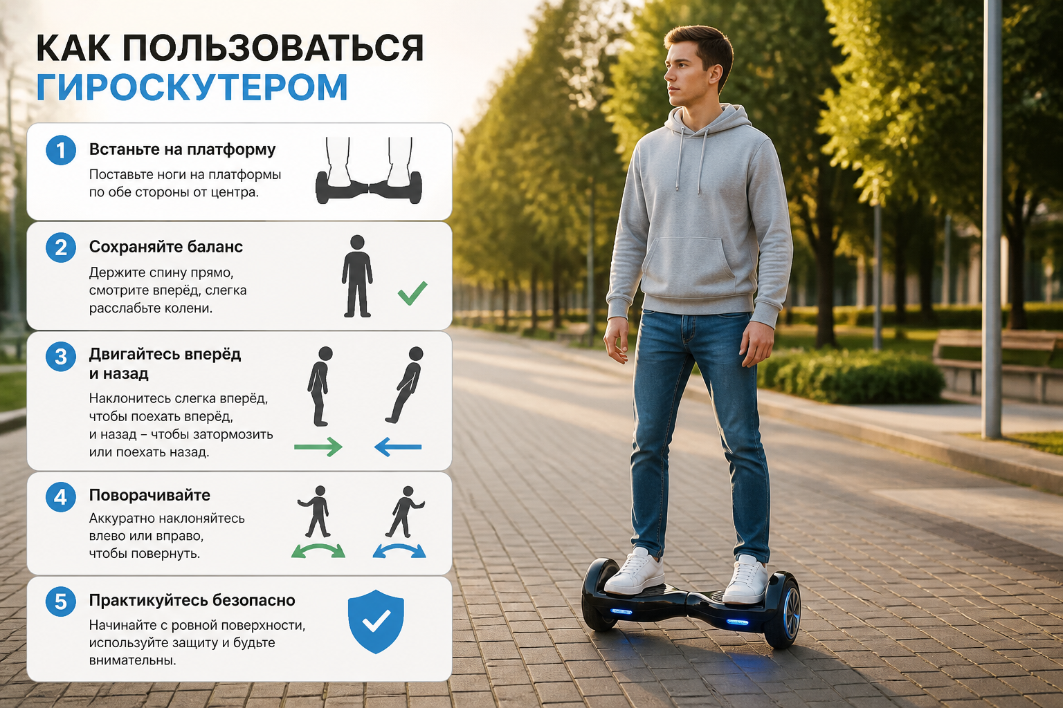 гироскутер как пользоваться — иллюстрация к статье «гироскутер как пользоваться»