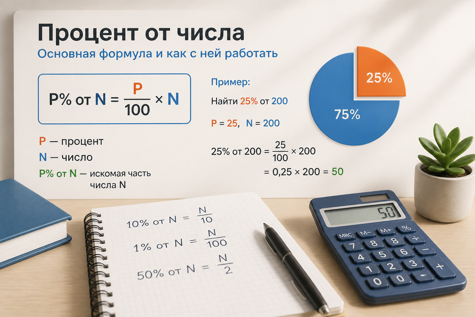 Основная формула и как с ней работать — иллюстрация к статье «процент от числа как определить»