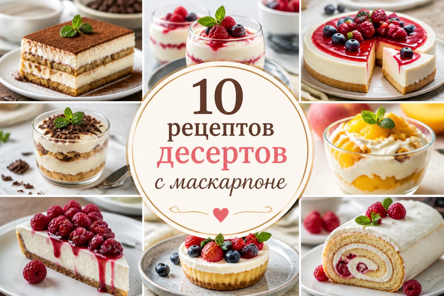 10 рецептов десертов с маскарпоне — иллюстрация к статье «10 рецептов десертов с маскарпоне»