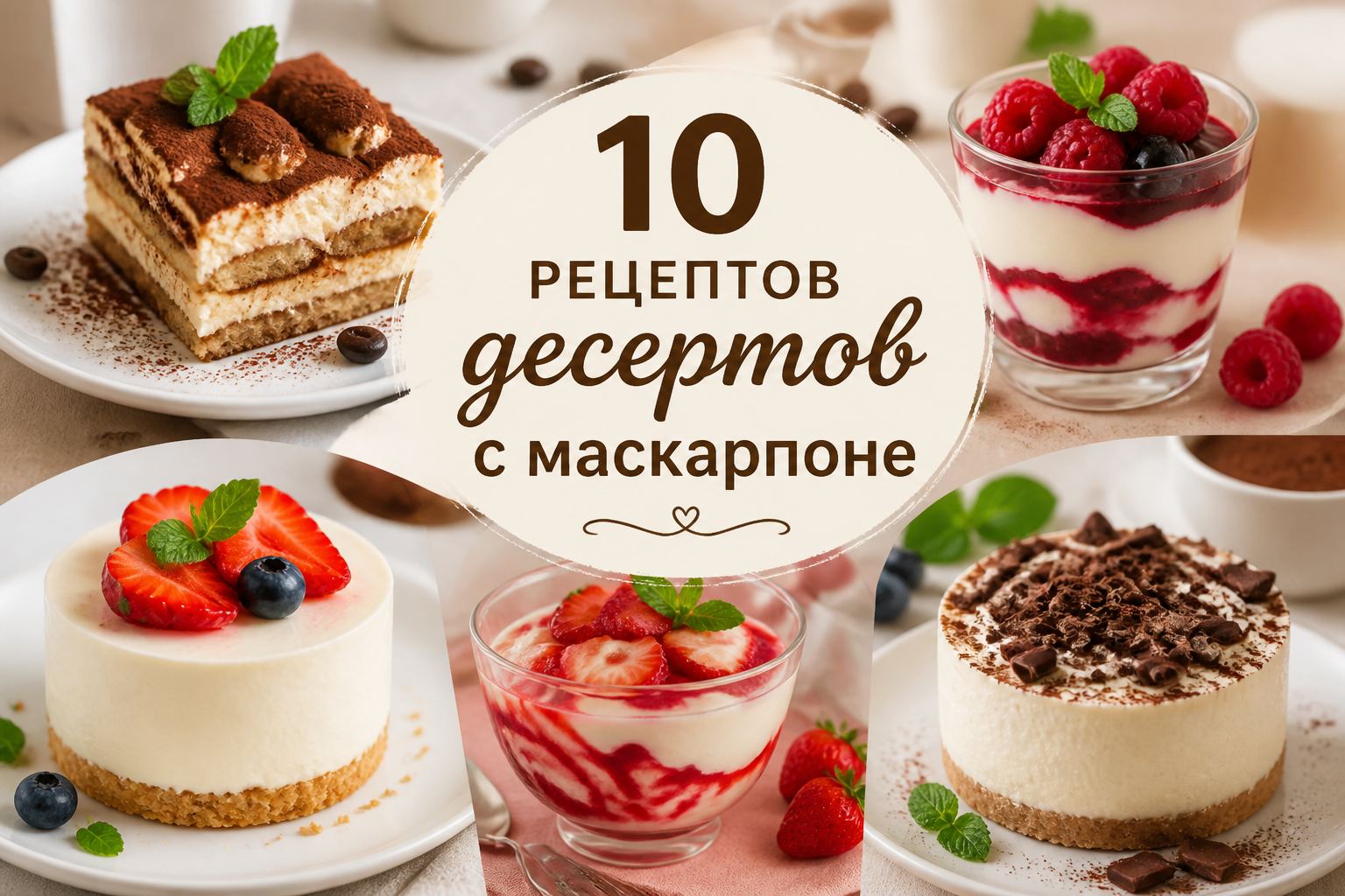 10 рецептов десертов с маскарпоне — иллюстрация к статье «10 рецептов десертов с маскарпоне»