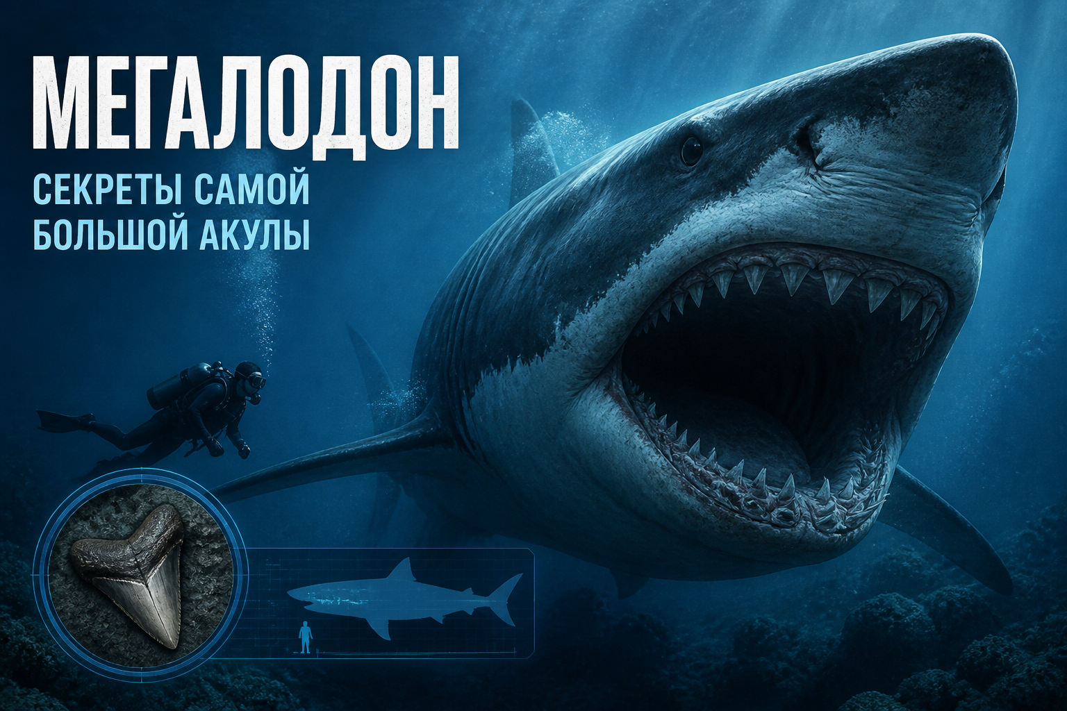 мегалодон секреты самой большой акулы — иллюстрация к статье «мегалодон секреты самой большой акулы»