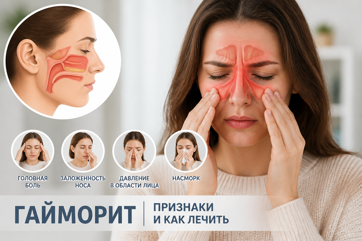 гайморит признаки и как лечить — иллюстрация к статье «гайморит признаки и как лечить»