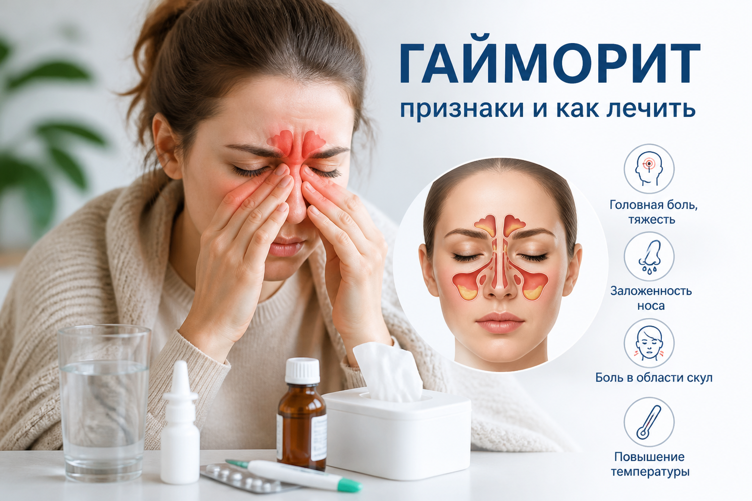 гайморит признаки и как лечить — иллюстрация к статье «гайморит признаки и как лечить»