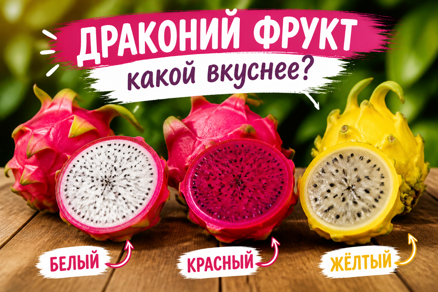 Какой драконий фрукт вкуснее: сравнение видов питайи