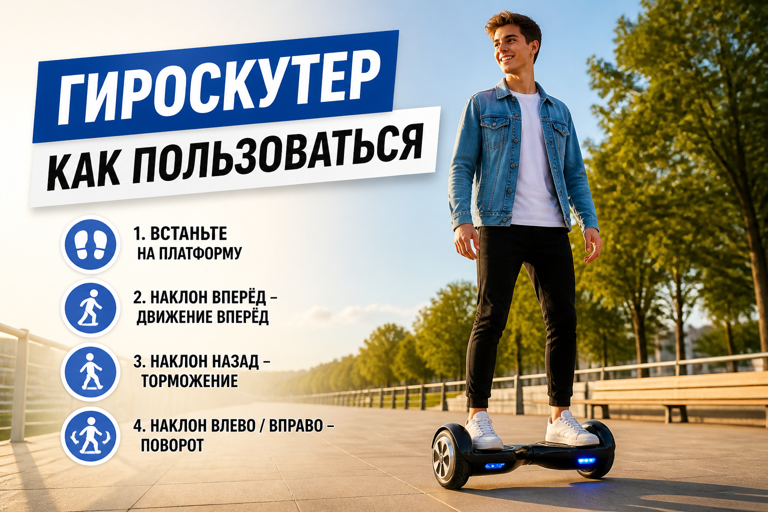 Как пользоваться гироскутером: инструкция для новичков