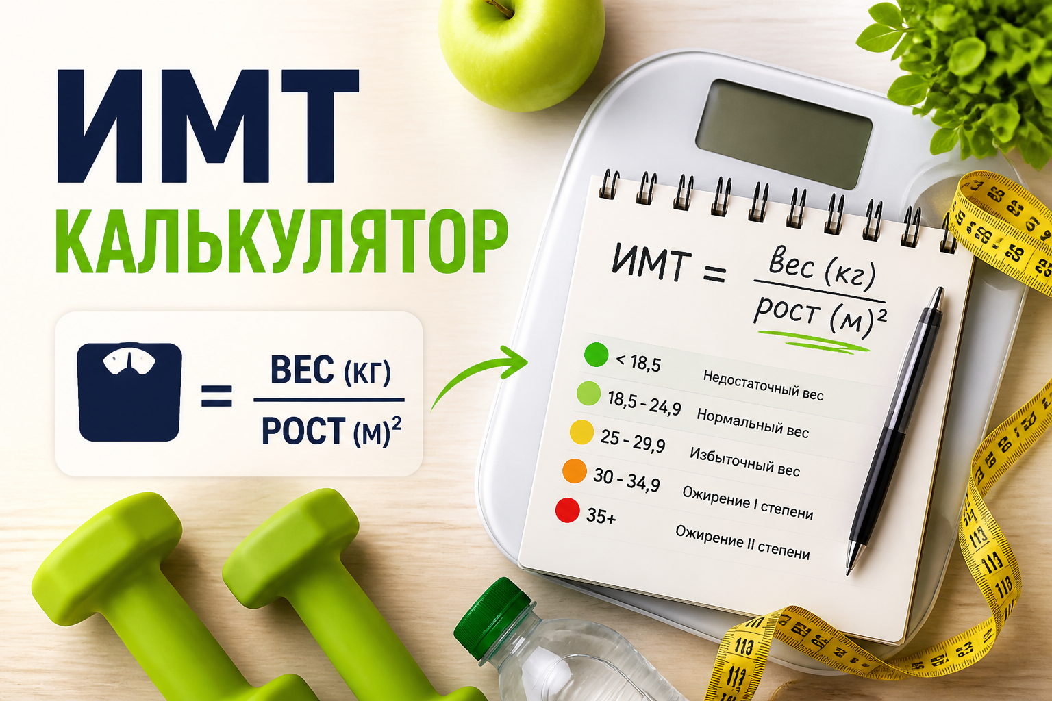 Калькулятор индекса массы тела: расчёт индекса массы тела онлайн