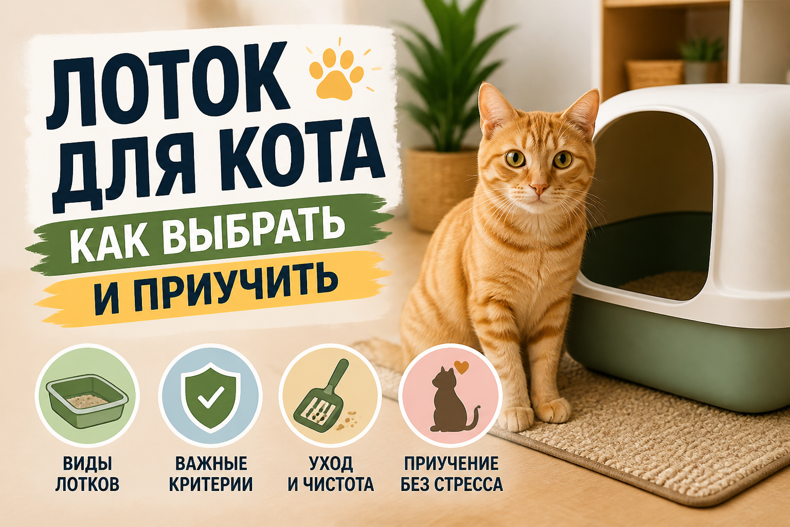 Лоток для кота: как выбрать и приучить питомца