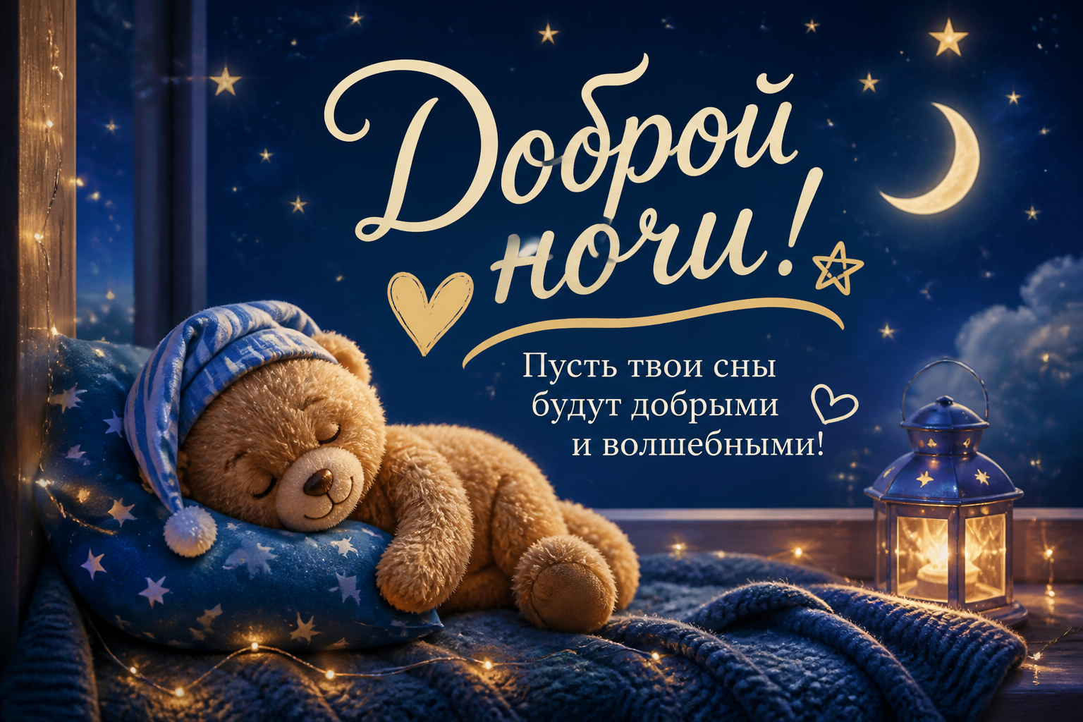 Доброй ночи сладких снов: картинки и пожелания