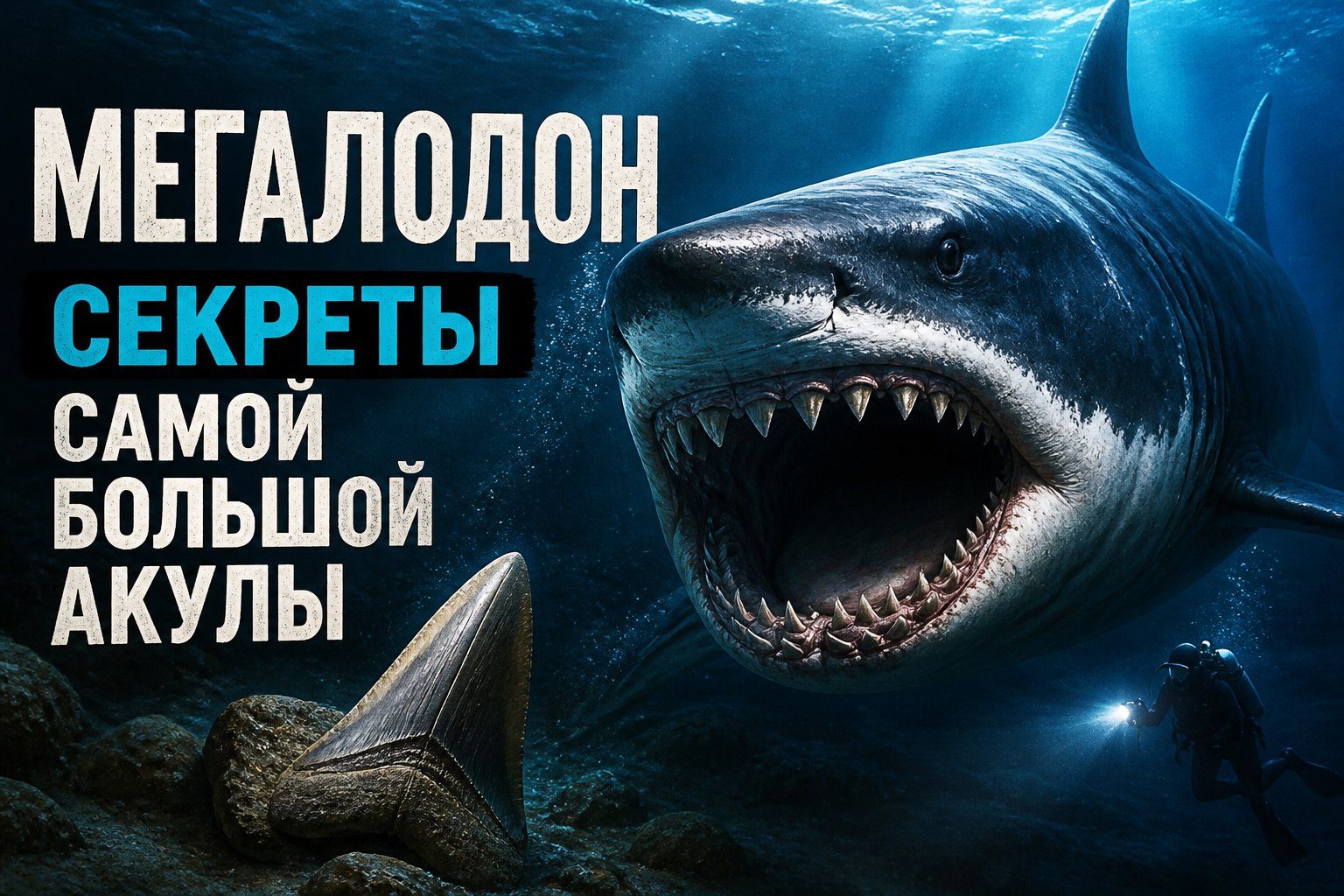 Мегалодон: секреты самой большой акулы в истории
